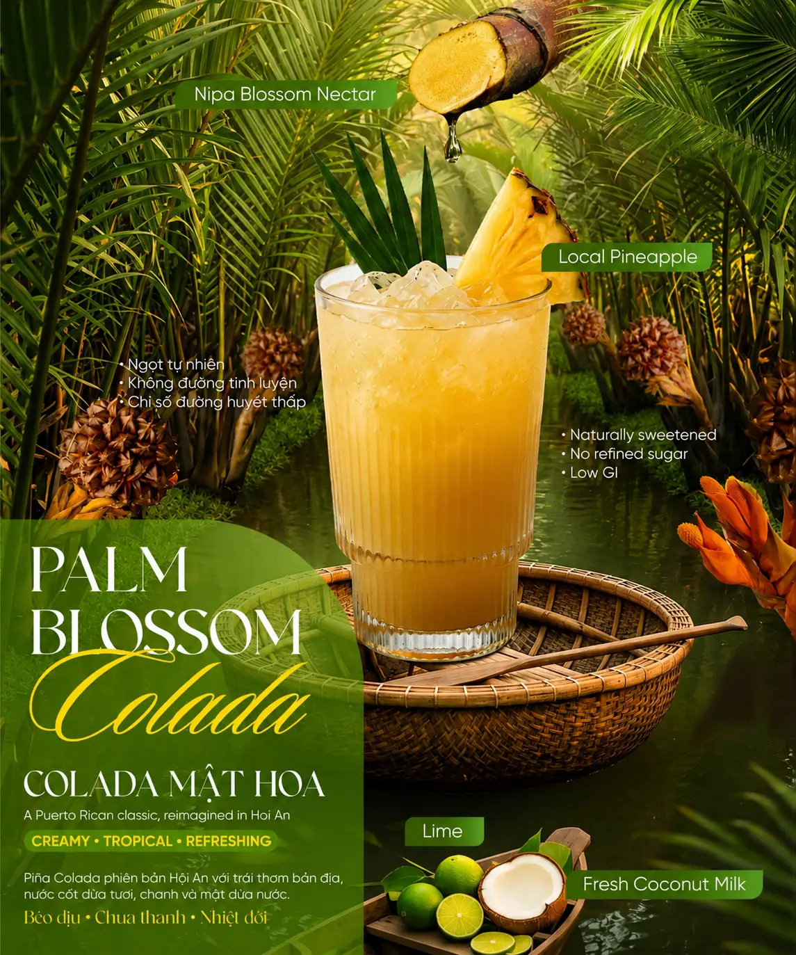 Palm Blossom Colada: A Hoi An Twist on the Piña Colada