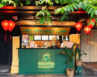 Hoa Arika Hoi An drink shop storefront at 2A Phan Chau Trinh, near Banh Mi Phuong