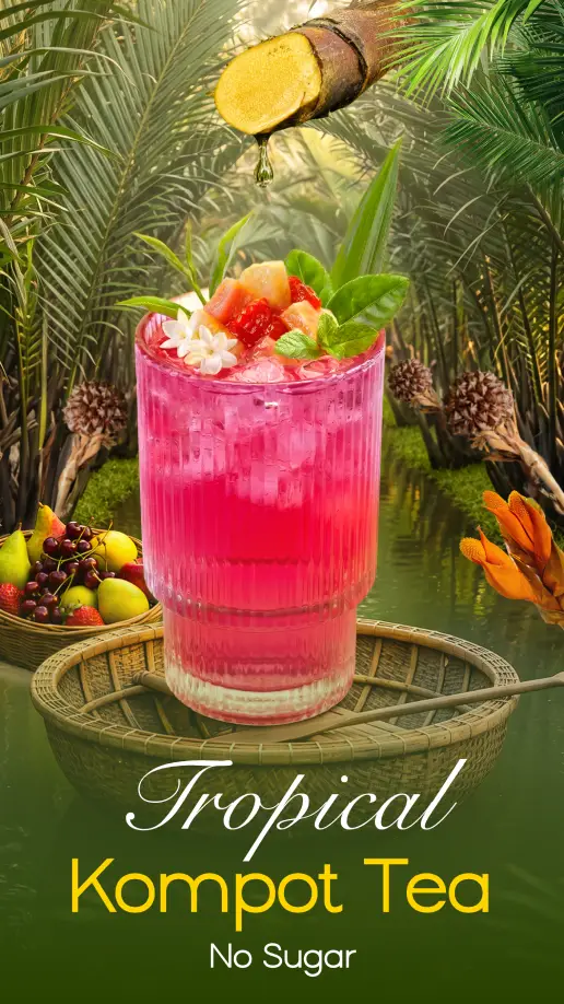 Three refreshing palm nectar drinks at Hoa Arika Hoi An