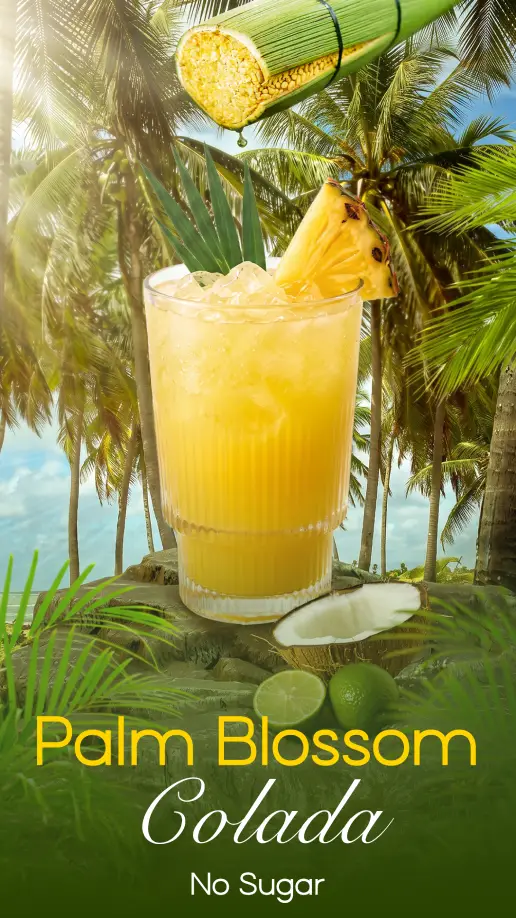 Three refreshing palm nectar drinks at Hoa Arika Hoi An